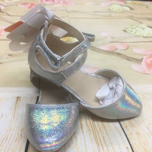 Gymboree girls silver dressy shoes NWT - Picture 2 of 5